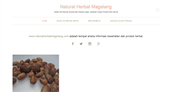 Desktop Screenshot of naturalherbalmagelang.com